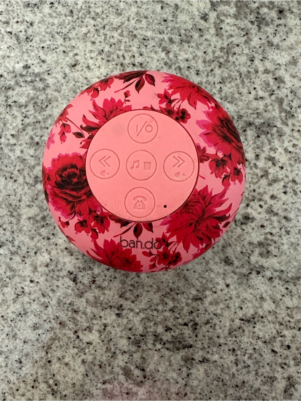 ban.do Pink Floral Bluetooth Shower Speaker